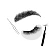 Women's eyelash extension process icon