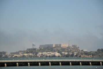 Sticker - Die Insel Alcatraz in der San Francisco Bay, Kalifornien