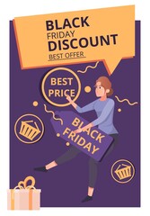 Canvas Print - Black Friday Discount Banner