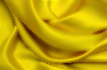 Wall Mural - Texture, background, pattern. Texture of yellow silk or cotton or wool fabric. Beautiful pattern of fabric..