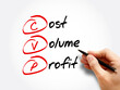 © dizain - CVP – Cost Volume Profit acronym, business concept background