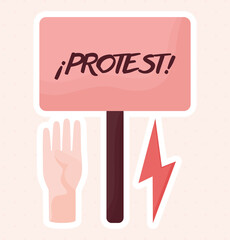 Sticker - three protest icons