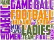 ladies' gaelic football typography, wordart, wordcloud, love,football,team,message