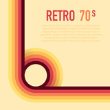 70s, 1970 abstract vector stock retro lines background. Vector illustration