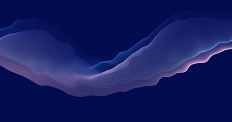 Wall Mural - Flowing wave motion design, abstract blue accent, moving lines, gradient element, wind blowing into net, futuristic concept