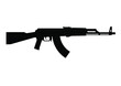 Vector editable image of a Kalashnikov assault rifle
