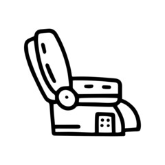 Wall Mural - massage chair line vector doodle simple icon