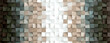 Brown and white wood block wall cubic texture background . Modern contempolary woodwork wallpaper artwork design .