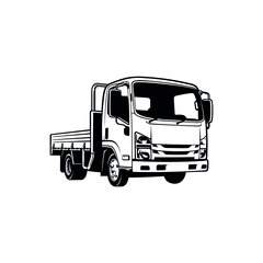 Wall Mural - truck - delivery truck - small truck - pick up truck isolated vector