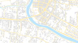 Fototapeta  - road building river map