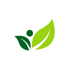 Wall Mural - leaf logo icon design template vector