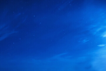 Wall Mural - blue dark night sky with many stars