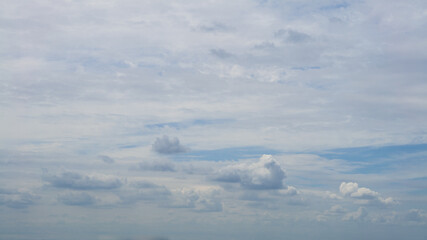 Wall Mural - Cumulus clouds with blue sky on a sunny day of summer. Beautiful cloudscape