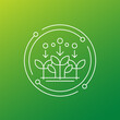 fertilizer for plants line icon, vector