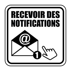 Poster - Logo recevoir des notifications.