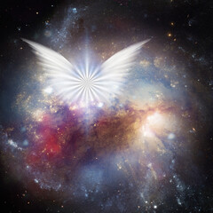angel wings in the cosmos