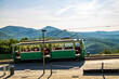 Wagen der Zahnradbahn von Königswinter zum Drachenfels an der Bergstation