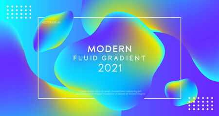 Wall Mural - abstract dynamic gradient fluid shape background. colorful design element backdrop. vector