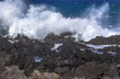 Déferlantes sur côte rocheuse, île de la Réunion 