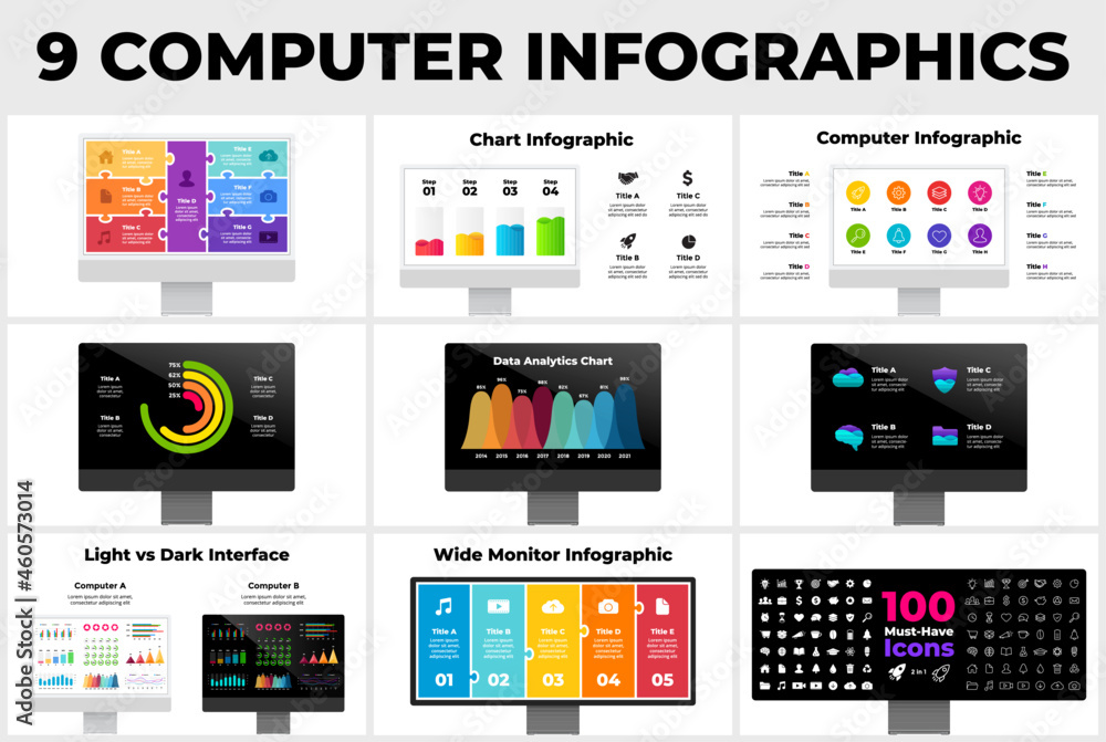 Show your interface with 20 electronic device mockups. Includes ...