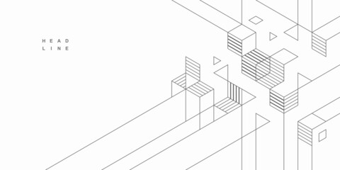 Abstract geometric technological background. Vector creative design.