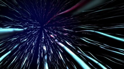 Wall Mural - Abstract background 3D animation shiny fiber futuristic connection structure transform in space. Great for technological, scientific, sci-fi, etc.