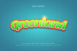 © Gembling - Greenland 3d text effect template