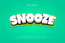 Snooze 3d Text Effect Template