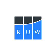 RUW Letter Logo Design On White Background. RUW Creative Initials Letter Logo Concept. RUW Letter Design. 