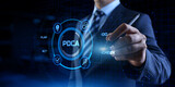 Fototapeta Konie - PDCA Plan Do Act Check Business technology concept.