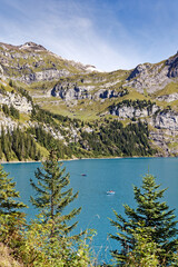 Poster - le lac Oeschienesee dans les alpes Suisses