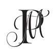 © Ann - pm, mp, monogram logo. Calligraphic signature icon. Wedding Logo Monogram. modern monogram symbol. Couples logo for wedding