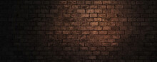 Brown Brick Wall With Copy Space May Used As Texture And Background For Ads And Wallpaper