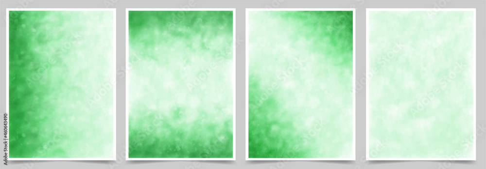 Collection of abstract green watercolor texture background Stock Vector ...