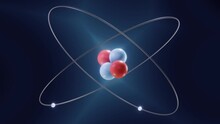 Atom With Orbiting Electrons, Looped Animation