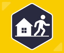 Icon Leave Home. Do Not Comply With Quarantine. Flat Vector Sign.