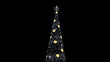 Huge christmas tree with lights at night background