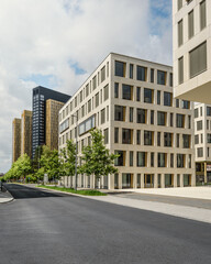 Wall Mural - Business district with office buildings in Luxembourg City