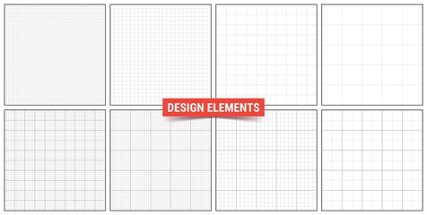 Graph paper, vector design elements. Backgrounds for technical blueprint.