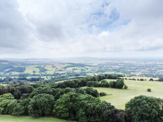 Wall Mural - english landscape image from the air of Cotswolds countryside