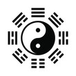 Yin Yang bagua symbol. Tai Chi pattern. Bagua - symbol of Taoism. Vector religious illustration.