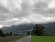 © Robert - SCHAAN, LIECHTENSTEIN, AUGUST 16, 2021 Overcast sky over a green field