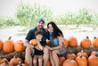 family at a pumpkin patch in 2021 in southern hill farms 
