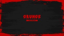 Abstract Grunge Texture Black Gray Background With Bright Red Frame Template