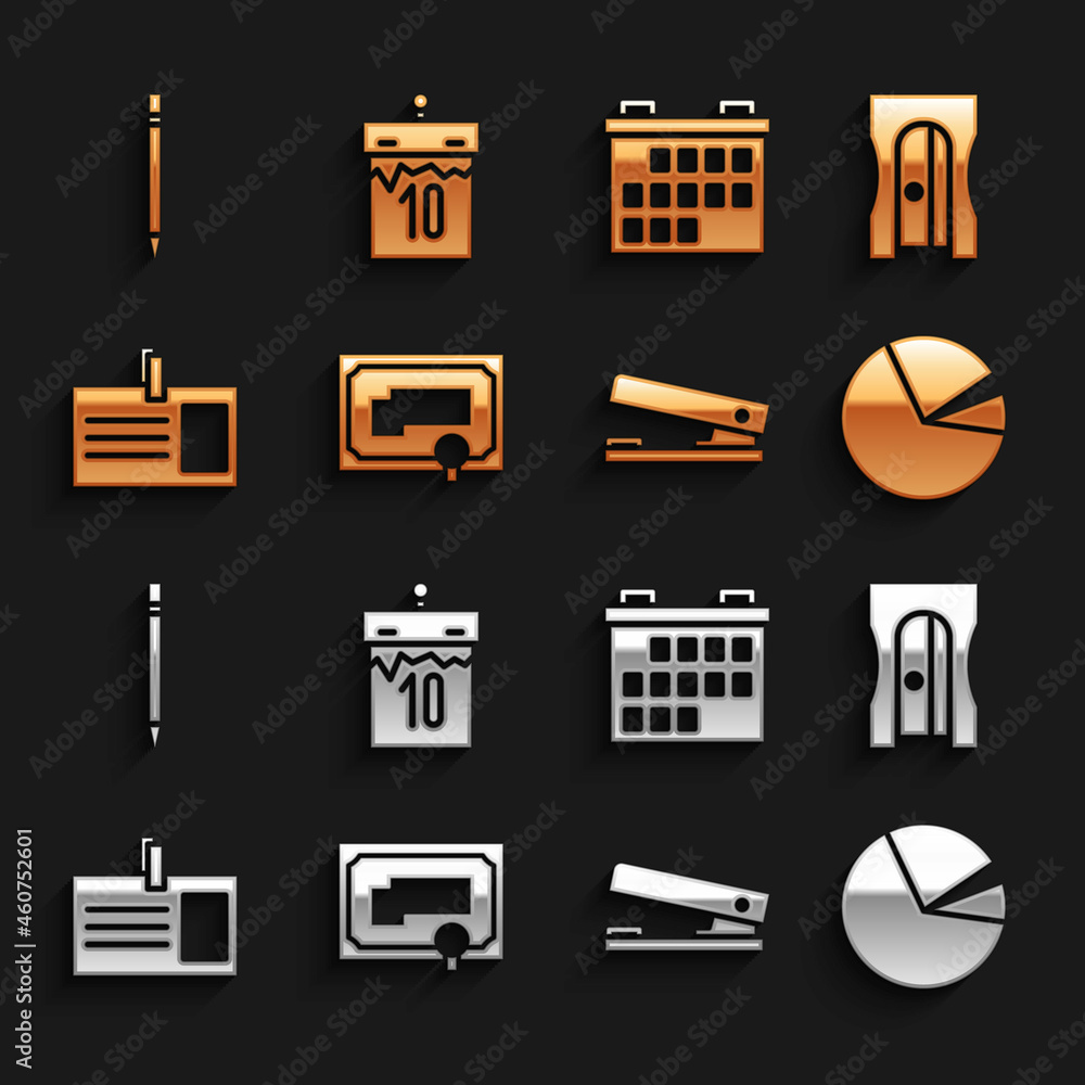 Set Certificate template, Pencil sharpener, Pie chart infographic ...