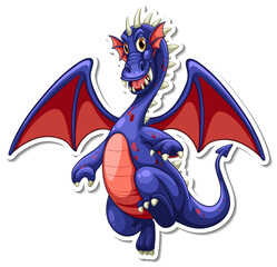 Canvas Print - Dragon cartoon character sticker