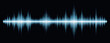 Soundwave on black background, vector design