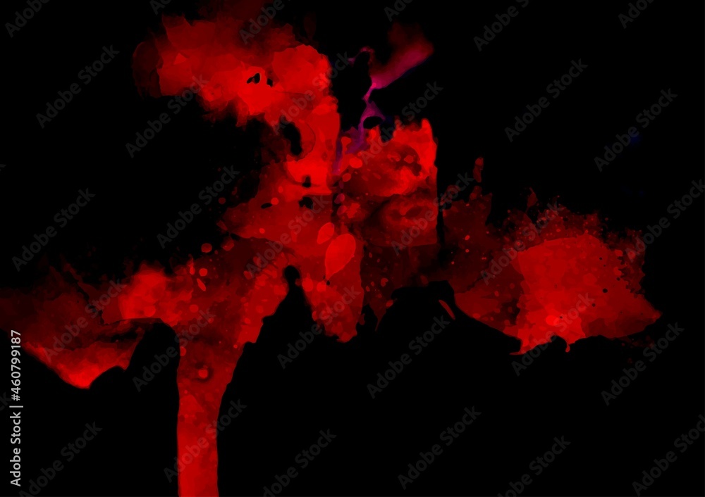 Print赤い幻想的な血の水彩テクスチャ背景 Abstract Wall Mural Abstra いおるな Print赤い幻想的な血の水彩テクスチャ背景 Abstract Wall Mural Abstra いおるな