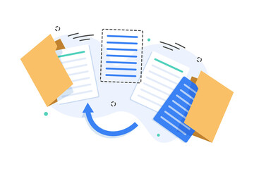 Wall Mural - open folder icon. folder with documents,transfer data,flat design icon vector illustration