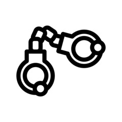 Poster - Handcuffs Outline Vector Icon Design